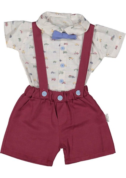 Erkek 9/24 Ay Papyonlu Araba Baskılı Slopet