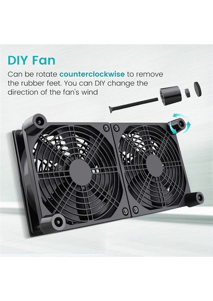 Yüksek Hava Hacmi Yönlendirici Bilgisayar Soğutucu Tv Kutusu Çok Hızlı Denetleyici ile Kablosuz Dc 5 V USB Güç Kaynağı Fanı (Yurt Dışından)
