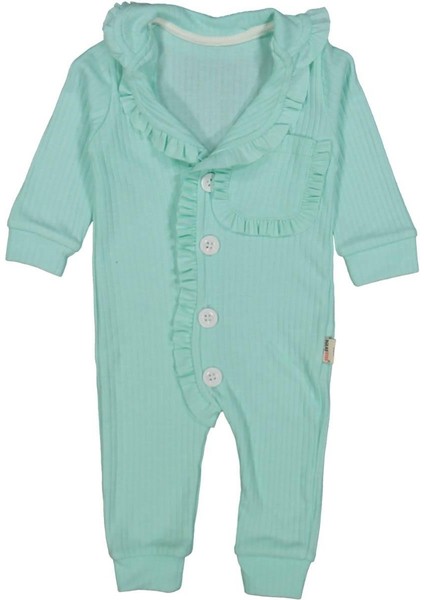 Kız 6/18 Ay Fırfırlı Cepli Tulum