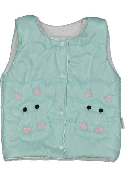 Kız 9/24 Ay Nakışlı Elyaflı Yelek