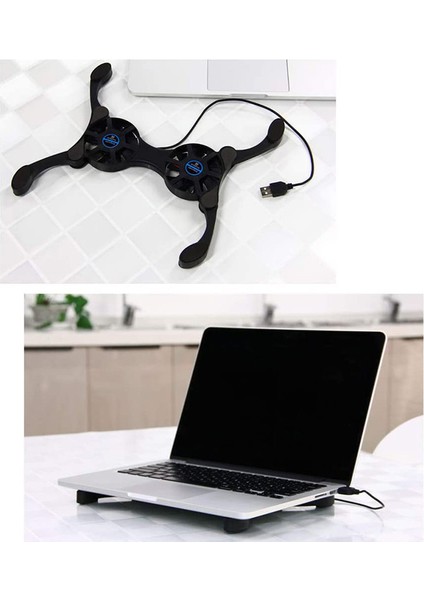 Dizüstü Bilgisayar Soğutma Tabanı, Pc Desteği - Taşıması Kolay, 2 Sessiz Fan ve USB Bağlantı Noktası ile 10-15.6 Inç Için Uyumlu (Yurt Dışından) modelleri