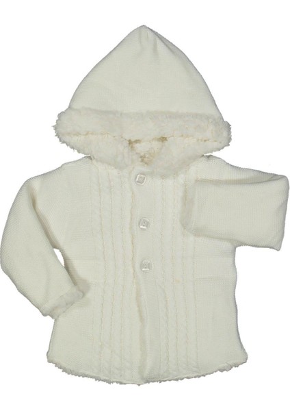 Unisex 3/18 Ay Örgülü Kapşonlu Welsoft Astarlı Hırka