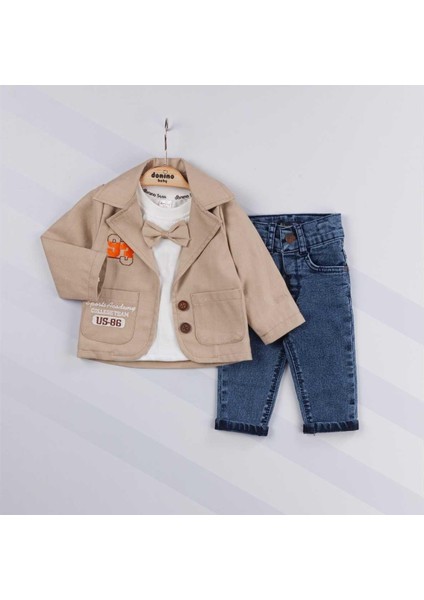 Erkek 6/24 Ay 93 Süzineli Papyonlu Çeketli Takım