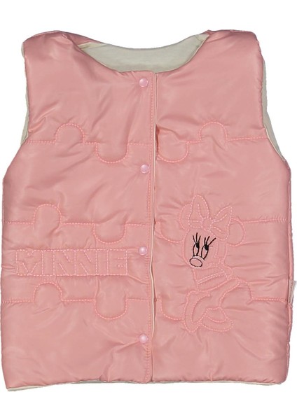 Kız 9/24 Ay Minni Nakışlı Elyaflı Yelek
