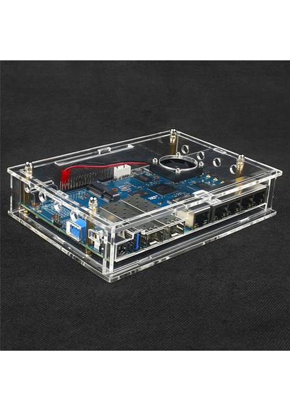 Muz Pi R3 -R3 Geliştirme Kartı Aksesuarları Için Fanlı Akrilik Koruyucu Kabuklar Kılıf (Yurt Dışından) indirimleri