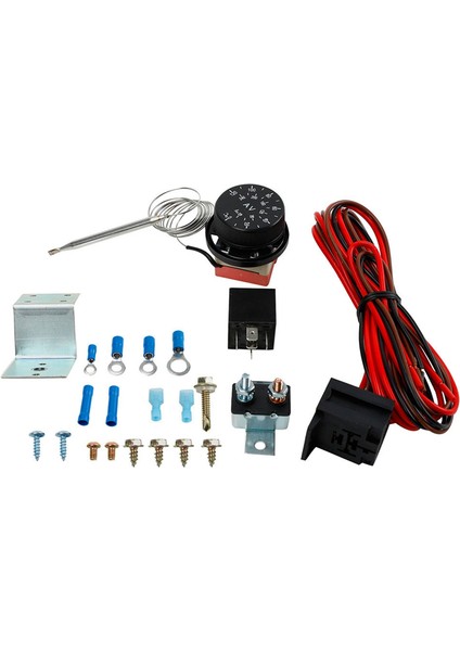 12 V Elektrikli Radyatör Fanı Termostat Kontrol Kiti Araba Kamyon Için Soğutma Kablo Röle Tel (Yurt Dışından) fiyatları