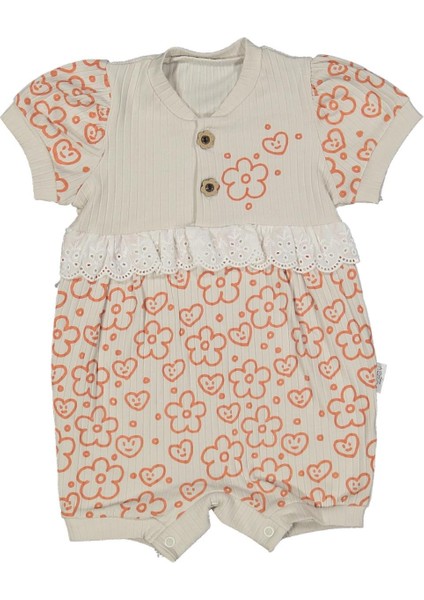 Kız 6/18 Ay Fisto Fırfırlı Çiçek Baskılı Tulum