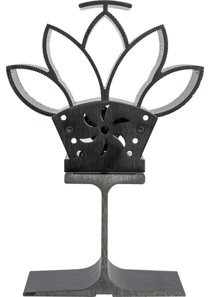 Odun Sobası Fanı 5 Bıçaklı - Isı ile Çalışan Kütük Brülör, Termometre Bronz ile 2 Bıçaklı Çevre Dostuna Göre %80 Daha Fazla Sıcak Hava Artırır (Yurt Dışından)