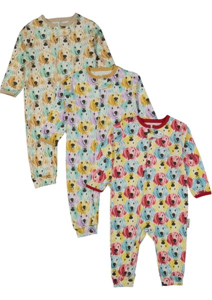 Unısex 9/18 Ay Fermuarlı Köpek Tulum