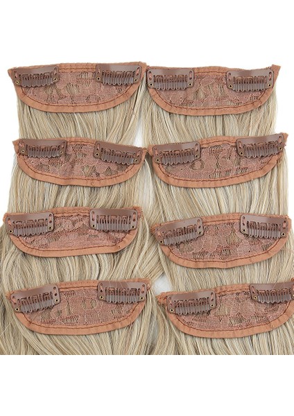 Kanekalon Fiber Sentetik Dalgalı 8 Parça Saç Çıt Çıt / Balköpüğü Beyaz Platin Röfleli / (LISINYA175) - 463282-1453 fiyatları