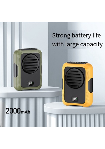2000 Mah Asılı Boyun/bel Fan USB Mini Taşınabilir Şarj Edilebilir Açık Kamp Yürüyüş Tırmanma Koşu Spor B (Yurt Dışından) indirimleri