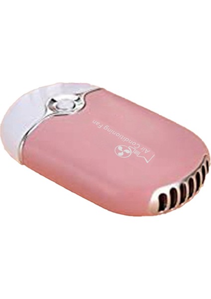 Mini USB Fan Dahili Lityum Pil Klima Şarj Edilebilir Kirpik (Pembe) (Yurt Dışından)