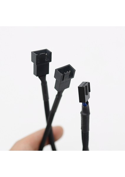1 Ila 2 Yollu Örgülü Kablo Y Splitter 3/4 Pin Pwm Erkek Konnektör Fan Bilgisayar Pc Uzatma Adaptörü (Yurt Dışından)