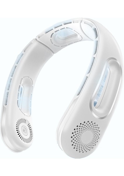 Boyun Fanı, Eller Serbest Kanatsız Fanlar Taşınabilir Şarj Edilebilir, Seyahat Için 360° Soğutma, Dış Mekan Beyaz (Yurt Dışından)