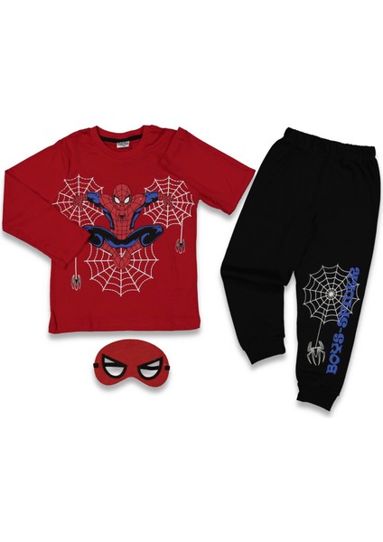 Erkek 7/10 Yaş Maskeli Örümcek Adam Pijama Takım