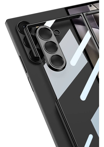 Galaxy Z Fold 6 Kılıf Zore Full Camlı Kıpta KAPAK-GÜMÜŞ-8680436798416-NOİR107414