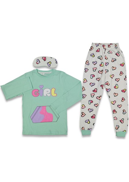 Kız 7/10 Yaş Kalpli Gırl Pijama Takım
