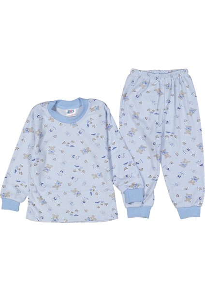 Unısex 1/3 Yaş Ayıcık Baskılı Pijama Takım