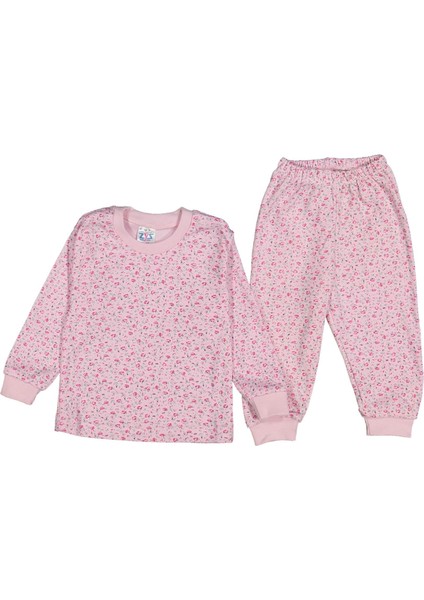 Kız 4/6 Yaş Çiçek Baskılı Pijama Takım
