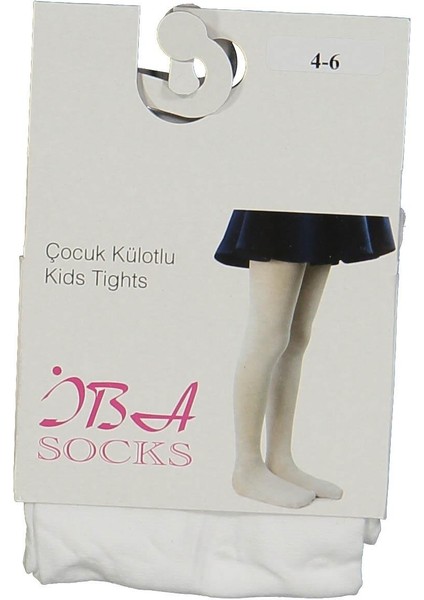Kız 4/6 Yaş 95/115 cm Mus Beyaz Kilotlu Çorap