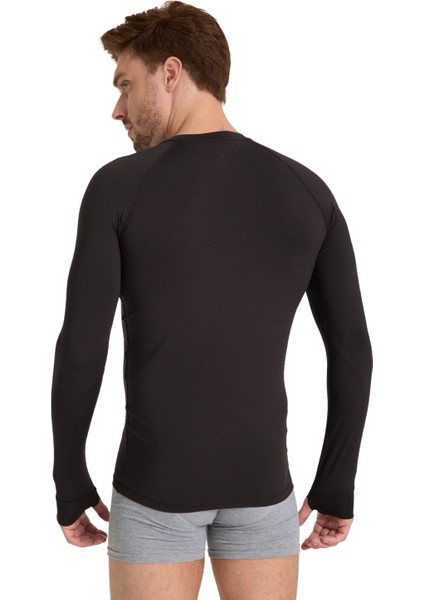 Erkek Siyah Parmak Detaylı Compression Spor Body T-shirt: Hareket Özgürlüğü ve Şıklık Bir Arada indirimleri