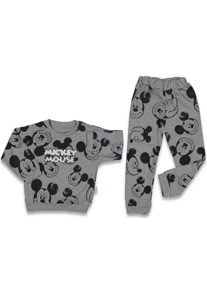 Unısex 2/5 Yaş Mickey Baskılı Pijama Takım