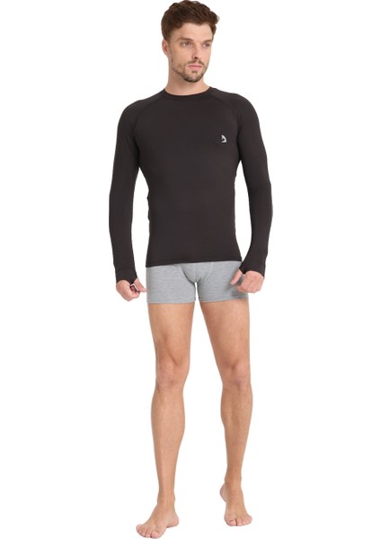 Erkek Siyah Parmak Detaylı Compression Spor Body T-shirt: Hareket Özgürlüğü ve Şıklık Bir Arada fiyatları