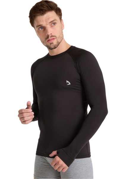 Erkek Siyah Parmak Detaylı Compression Spor Body T-shirt: Hareket Özgürlüğü ve Şıklık Bir Arada modelleri