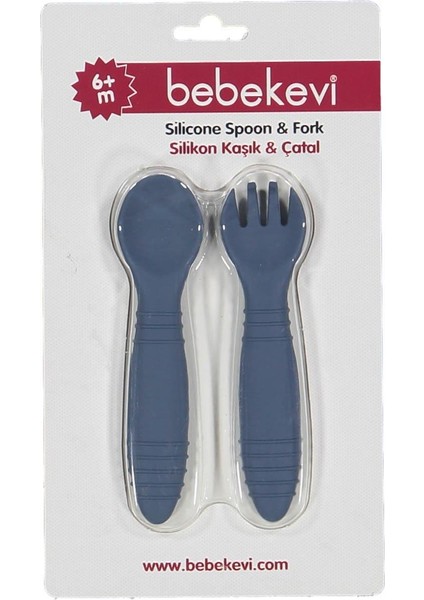 Unısex 6/36 Ay Silikon Kaşık Çatal