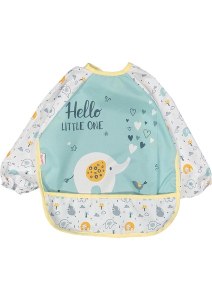 Unısex 6/24 Ay Kollu Fil Desen Cepli Önlük