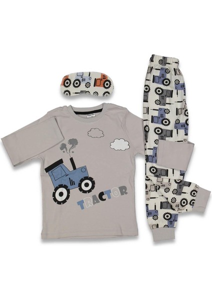 Erkek 7/10 Yaş Traktörlü Pijama Takım