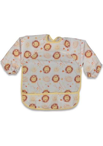Erkek 6/24 Ay Karışık Desen Aslan Kollu Mama Önlüğ