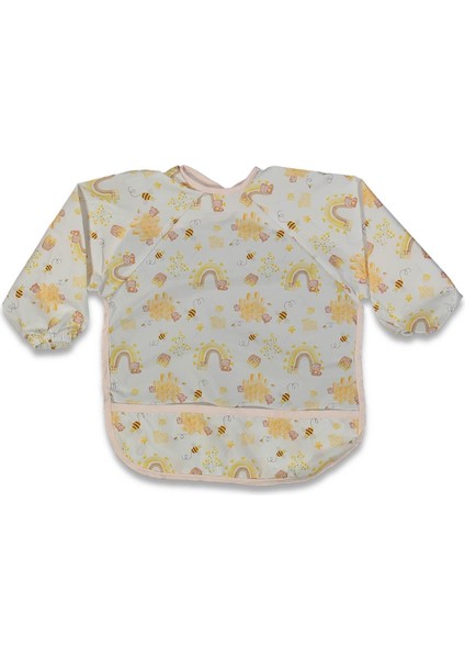 Erkek 6/24 Ay Karışık Desen Arılı Kollu Mama Önlüğ