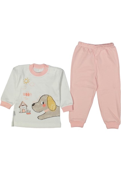 Unısex 9/18 Ay Köpek Baskılı Pijama Takım