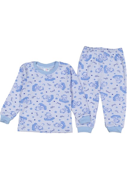 Unısex 1/3 Yaş Good Night Baskılı Pijama Takım