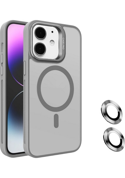 Apple iPhone 12 Kılıf Magsafe Şarj Özellikli Standlı Teknocase Protective Kapak – Lens Koruma Hediyeli