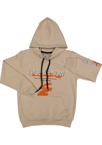 Erkek 13/16 Yaş Tpue Baskılı Kapşonlu Sweat