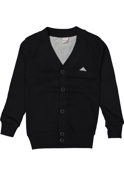 Erkek 5/14 Yaş Cebi Süslü Hırka