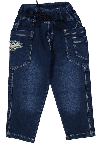 Erkek 8/12 Yaş Kanat Nakışalı Kot Pantolon