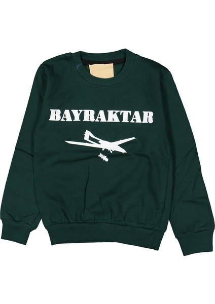 Erkek 9/12 Yaş Bayraktar Baskılı Şardonlu Sweat