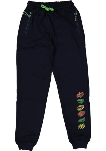 Erkek 9/12 Yaş Fermuarlı Sports Baskılı Tekalt