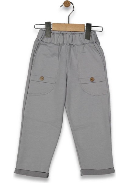 Erkek 1/4 Yaş Önü Düğmeli Oval Cepli Eşofman Altı