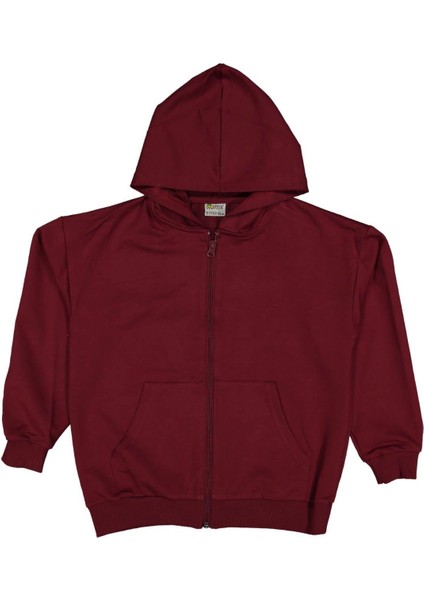Erkek 11/14 Yaş Kapşonlu Fermuarlı Sweat Hırka