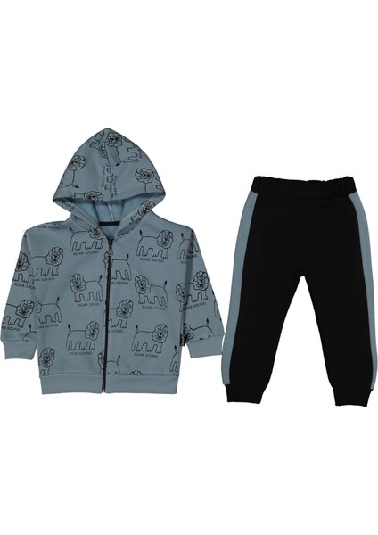 Erkek 1/4 Yaş Aslan Baskılı Eşofman Takım