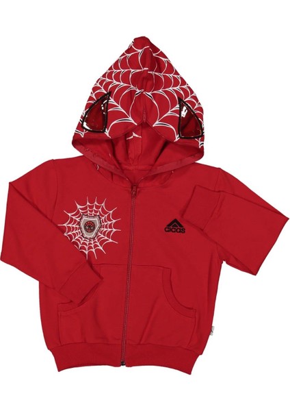 Erkek 3/6 Yaş Örümcek Kanguru Cepli Hırka