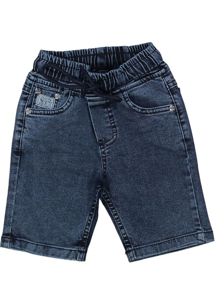 Erkek 8/12 Yaş Lastikli Mavi Kot Kapri