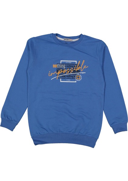 Erkek 9/12 Yaş Nothıng Baskılı Sıfır Yaka Sweat