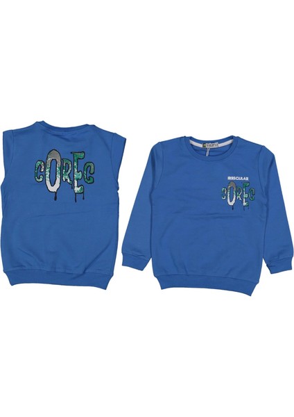 Erkek 9/12 Yaş Ön ve Arka Corec Baskılı Sweat