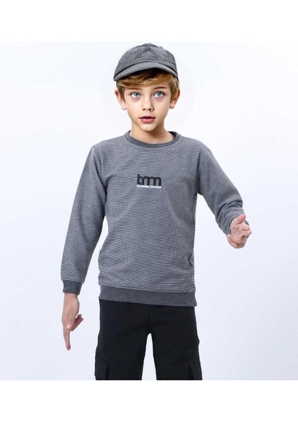Erkek 13/16 Yaş S.yk Jakarlı Tnm Nakışlı Sweat