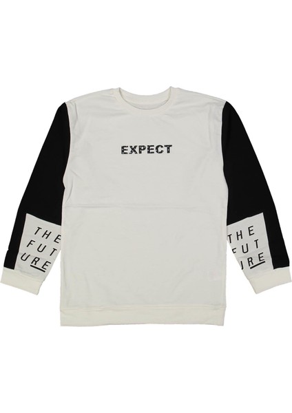 Kız 10/13 Yaş Expect Baskılı Sıfır Yaka Sweat